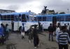 Estación de autobuses en Addis Abeba, Etiopía, África