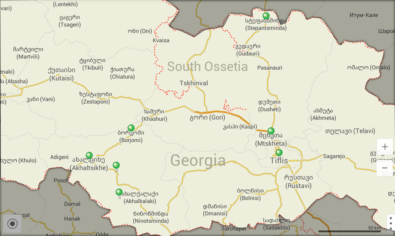 Mapa Georgia