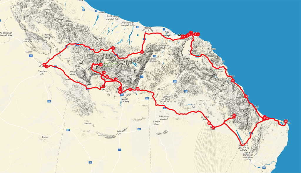 Itinerario_ruta_Oman