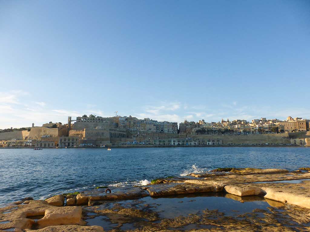 Vista de La Valeta desde Birgu, Malta
